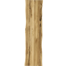 Massive Holzplatte mit Baumkante.