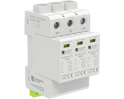 Dispositif de protection contre les surtensions Fuchsberg Electric pour installations photovoltaïques