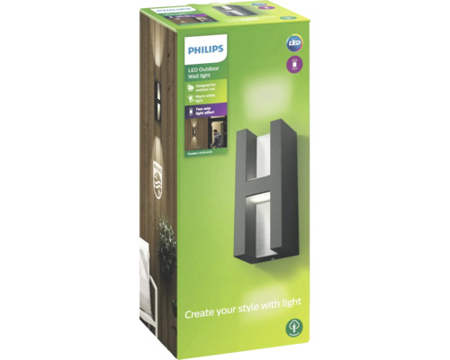 Emballage d''un applique murale extérieure à LED Philips