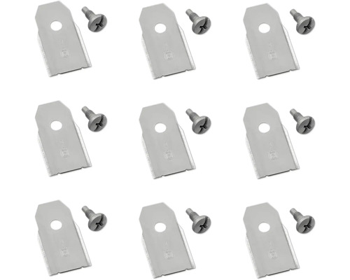 Mehrere Rasentrimmerklingen mit Schrauben