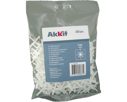 Packung Fliesenkreuze, 2 Millimeter, 250 Stück