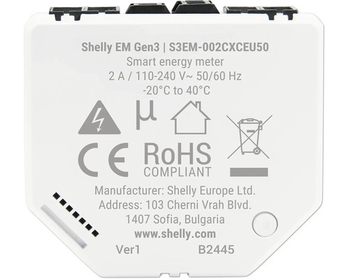 Compteur d''énergie intelligent Shelly EM Gen3