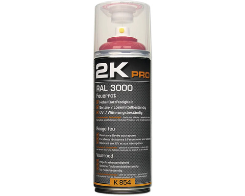 Sprühlack 2K PRO glanz RAL 3000 feuerrot 400 ml