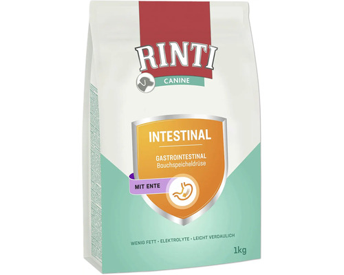 Hundefutter trocken RINTI Canine Intestinal Magen-Darm / Bauchspeicheldrüse 1 kg Rinti Canine Intestinal Hundetrockennahrung mit Ente, 1 Kilogramm