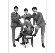 Die Beatles posieren in Anzügen für ein Foto