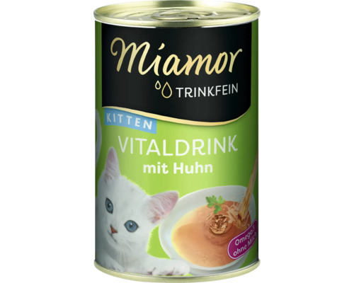 Katzengetränk Miamor Trinkfein Vitaldrink Kitten mit Huhn 1 Pack 24x135 ml