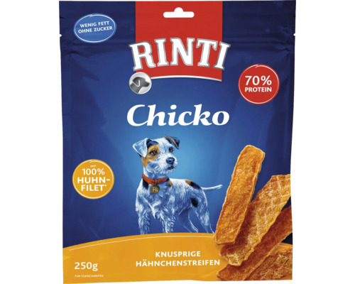 Hundesnack RINTI Extra Chicko Huhn 250 g Rinti Chicko Hundesnack mit knusprigen Hähnchenstreifen in 250 Gramm Packung