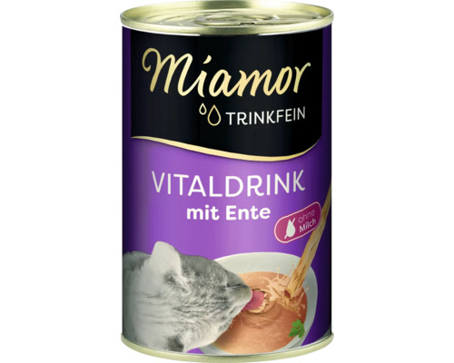 Katzengetränk Miamor Trinkfein Vitaldrink mit Ente 1 Pack 24x135 ml
