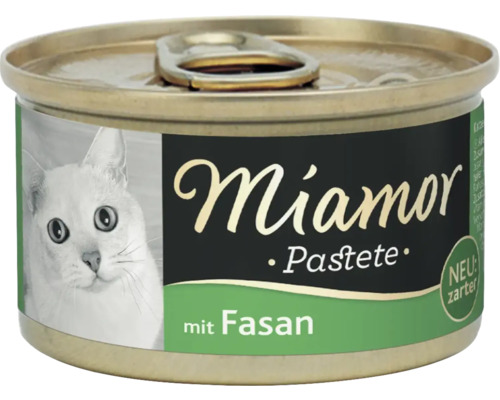 Katzenfutter nass Miamor Pastete Fasan 85 g Miamor Feine Pastete mit Fasan Katzenfutterdose