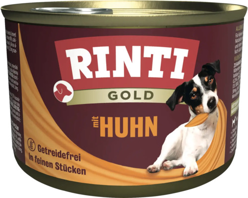Rinti Gold Hundenassfutter mit Huhn, getreidefrei in feinen Stücken