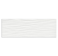 Carreau mural blanc avec structure ondulée
