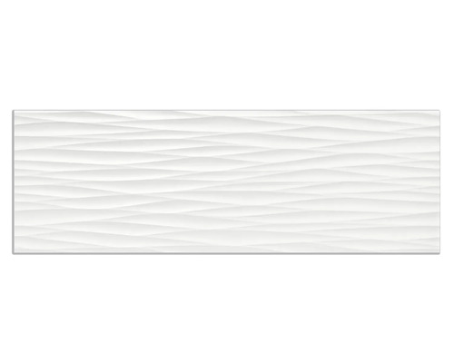 Weiße Wandfliese mit Wellenstruktur