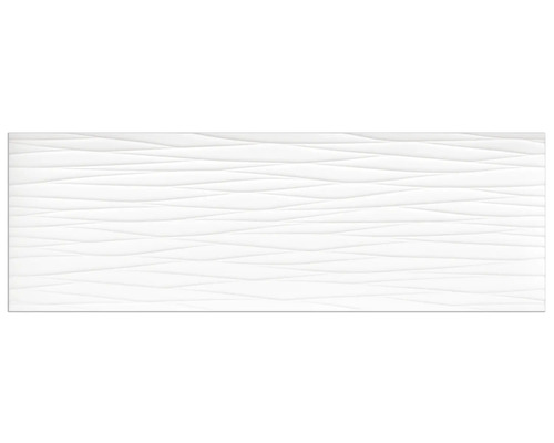 Weiße Wandfliese mit Wellenmuster