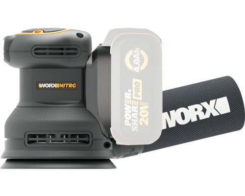 Worx Nitro Akku-Exzenterschleifer mit Staubbeutel