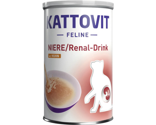 Kattovit Feline Niere Renal Drink au poulet en boîte