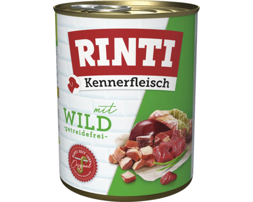 Pâtée pour chien RINTI gibier pur 800 g Pâtée pour chien RINTI gibier pur 800 g