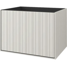 Jardinière rectangulaire avec rayures verticales