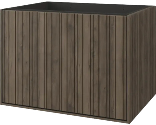Jardinière rectangulaire avec design en bois à rainures verticales