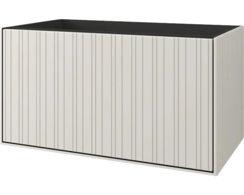 Meuble sous-lavabo avec rainures verticales