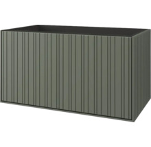 Jardinière rectangulaire avec structure rainurée