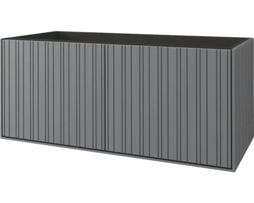 Meuble sous-lavabo gris avec deux portes