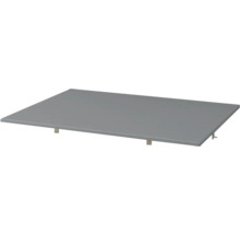 Plateau de table gris avec matériel de fixation pour la boutique en ligne Hornbach