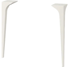 Deux pieds de table blancs