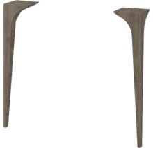 Deux pieds de meuble en bois