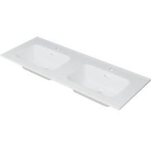 Vasque en céramique avec deux cuves