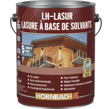 Pot de lasure LH à base de solvants pour l''extérieur, hydrofuge, hydrofuge, très résistante aux intempéries et régulatrice d''humidité, avec le logo Hornbach