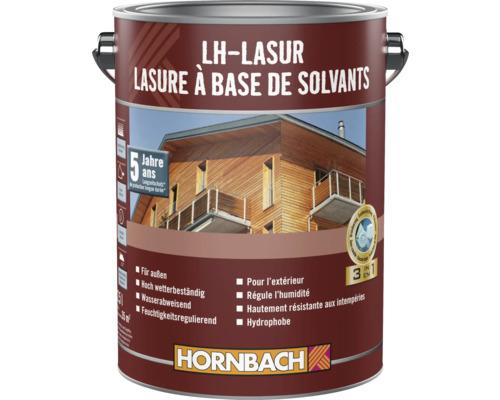 Lasure gris anthracite contenant des solvants HORNBACH 2,5 l Lasure pour bois extérieur en pot métallique