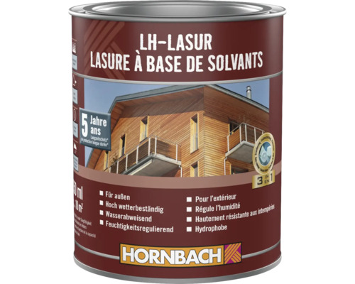 Lasure teck contenant des solvants HORNBACH 750 ml Lasure à bois en pot pour l''extérieur avec protection longue durée de Hornbach
