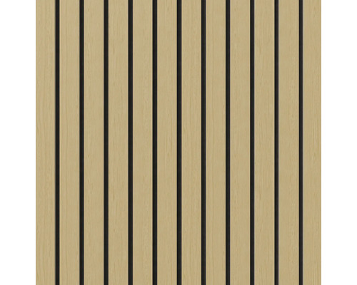 Panneau en bois avec structure à lattes pour revêtement mural et de plafond