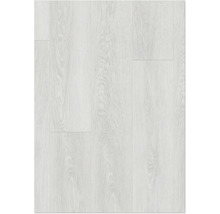 Heller Laminatboden mit Holzstruktur.