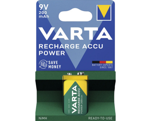 Piles rechargeables Varta bloc E 9 Volts 1 pièce