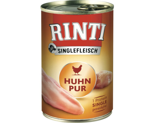 Hundefutter nass RINTI Sensible Huhn pur 400 g Rinti Singlefleisch Hühnchen pur für Hunde in Konservendose