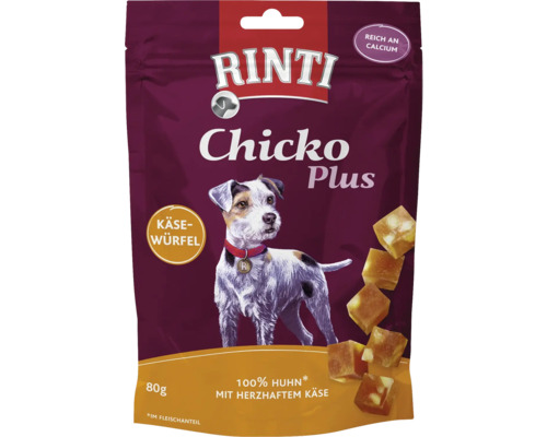 Rinti Chicko Plus Hundesnack mit Huhn und Käse, 80 Gramm Packung