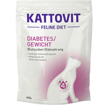 Kattovit Feline Diet Katzennahrung für Diabetes oder Gewichtskontrolle in einer 400 Gramm Packung