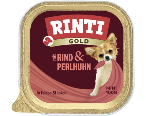 Hundefutter nass RINTI gold Mini Rind & Perlhuhn 100 g