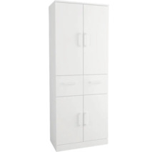 Weißer Mehrzweckschrank mit Schubladen und Türen für zusätzlichen Stauraum