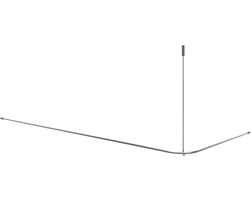 Barre de douche d''angle avec support de plafond