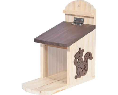 Eichhörnchen Futterstelle dobar holz Eichhörnchenfutterhaus aus Holz mit Eichhörnchenmotiv