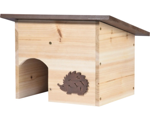 Igel Haus dobar holz Igelhaus aus Holz mit Igelapplikation
