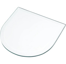 Paroi de douche en verre avec coin arrondi