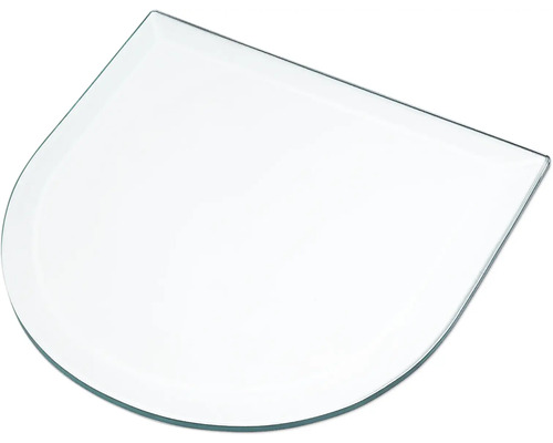 Paroi de douche en verre avec coin arrondi