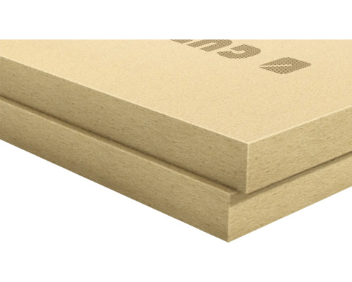 GUTEX Thermoflat Holzfaserdämmplatte für Flachdach mit Stufenfalz – 1230 x 600 x 160 mm Zwei Holzfaser-Dämmplatten im Detailansicht