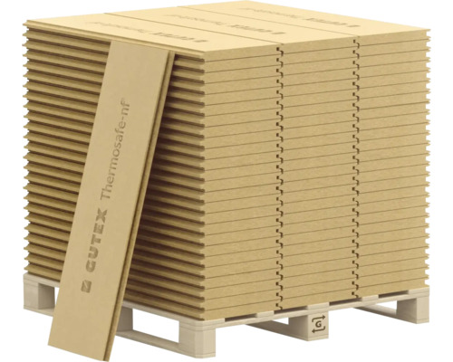 Holzfaserplatten auf einer Palette