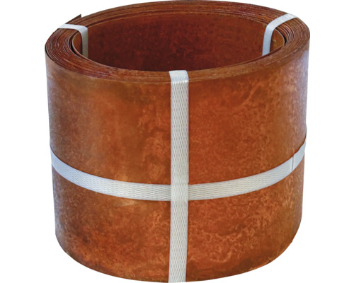 Beeteinfassung Rasenkante Corten 10 m x 20 cm Rolle Kupferband mit Halteband