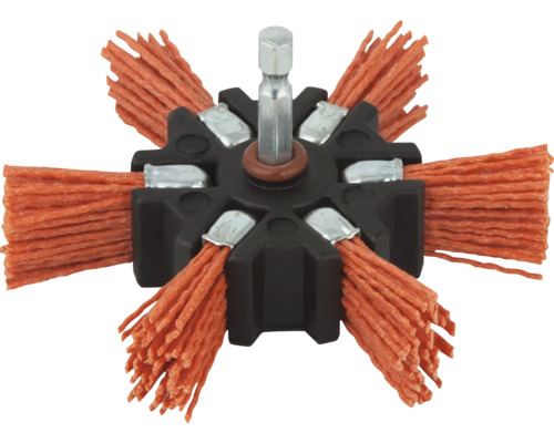 Brosse éventail Wolfcraft Ø 100 mm, fil de nylon