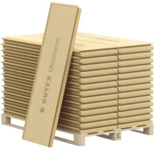 Stapel CUTEX Ultratherm Dämmplatten auf einer Palette